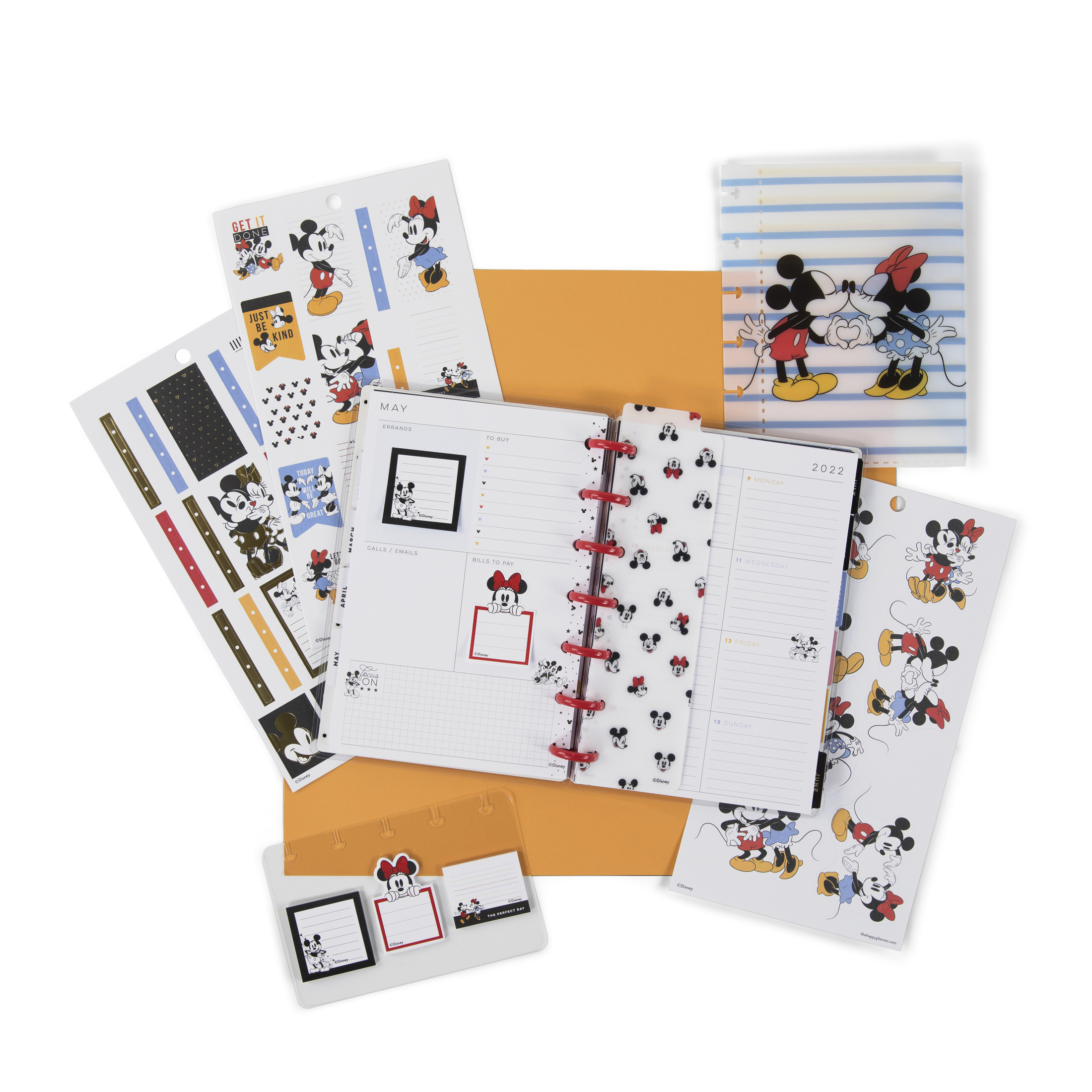 The Happy Planner, Disney, Mickey Mouse & Minnie Mouse Mini Planner Box Kit, 2022, 10" x 1.25" x 8" - image 4 of 11