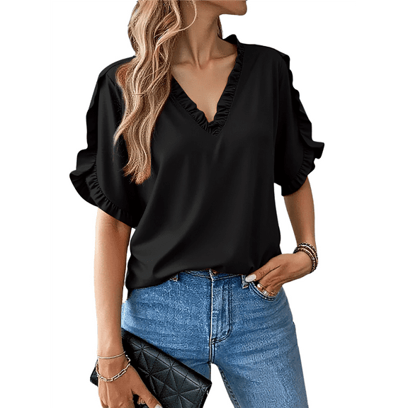 Womens Summer Tops Black S