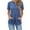 Blue, variant on hotojiny Womens Summer Tops Lightweight Ribbed Short Sleeve Hoodies Casual Drawstring Pullover Shirt Fashion Clothes with Pockets