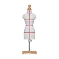 thumbnail image 2 of Maniquí de muñeca, mini modelo de modista, expositor de vestidos, soporte para torso de sastre 10 cm x 10 cm x 53 cm, 2 of 9
