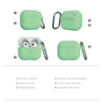 thumbnail image 2 of [U] by UAG AirPods (3rd Gen, 2021) Case Soft Smooth Silicone Stylish Dot Pattern Protective Cover with Carabiner Keychain, Spearmint, 2 of 6