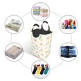 thumbnail image 2 of DouZhe 50L Rectangular Laundry Basket, Yellow Cartoon Sunflower Flowers Prints Waterproof Foldable Laundry Hamper with Aluminum Handles, 2 of 6