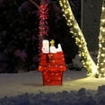 thumbnail image 4 of ProductWorks Peanuts Snoopy Woodstock Doghouse Prelit Christmas Yard Ornament, 4 of 10
