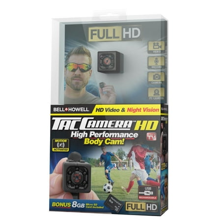 Bell + Howell TAC CAMERA - Compact & Portable HD Body Camera, As Seen on (Best Of Hidden Cam)