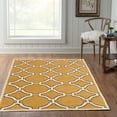 thumbnail image 2 of Linon Geo Kelli Hand Tufted Microfiber Polyester 5'x7' Rug in Yellow, 2 of 7