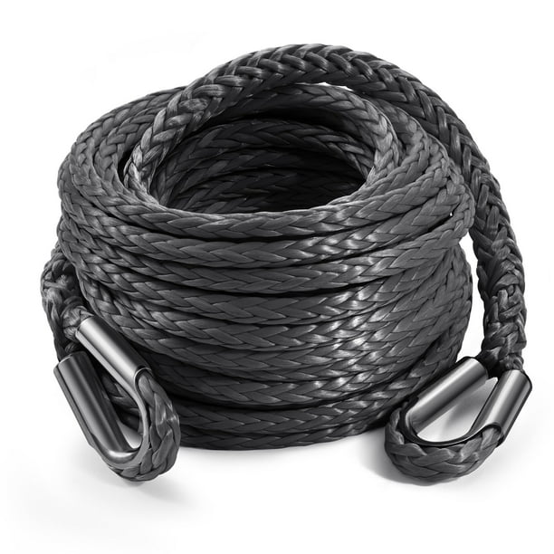 Cable extensor para cabrestante DAYDOOR, 15 m, sintético, 10 000 libras, gris
