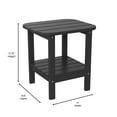 thumbnail image 5 of BizChair HDPE 2-Tier Adirondack Side Table - All-Weather - Indoor/Outdoor Black, 5 of 10