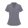 thumbnail image 2 of Natural Uniforms Womens Cool Stretch Modern Tuck-In Top Yoga Jogger Scrub Set with Regular and Petite Sizes (Charcoal, 2X-Large), 2 of 6