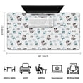 thumbnail image 5 of Long Mouse Pads for Desk,White Cow Milk Cloud Pattern Desk Mats on Top Of Desks, Desk Mouse Pad Extra Large with 3mm Non-Slip Base and Stitched Edge for Gaming,Office,Work,Home 47.3"x23.6", 5 of 6