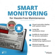 VIQUA VH200 Whole House UV Water Purification System with Sterilume-HO Lamp & Safety-Loc Connector 9 GPM, 304 Stainless Steel, 35W, 100-240V, Fits 1-3 Bathroom Homes