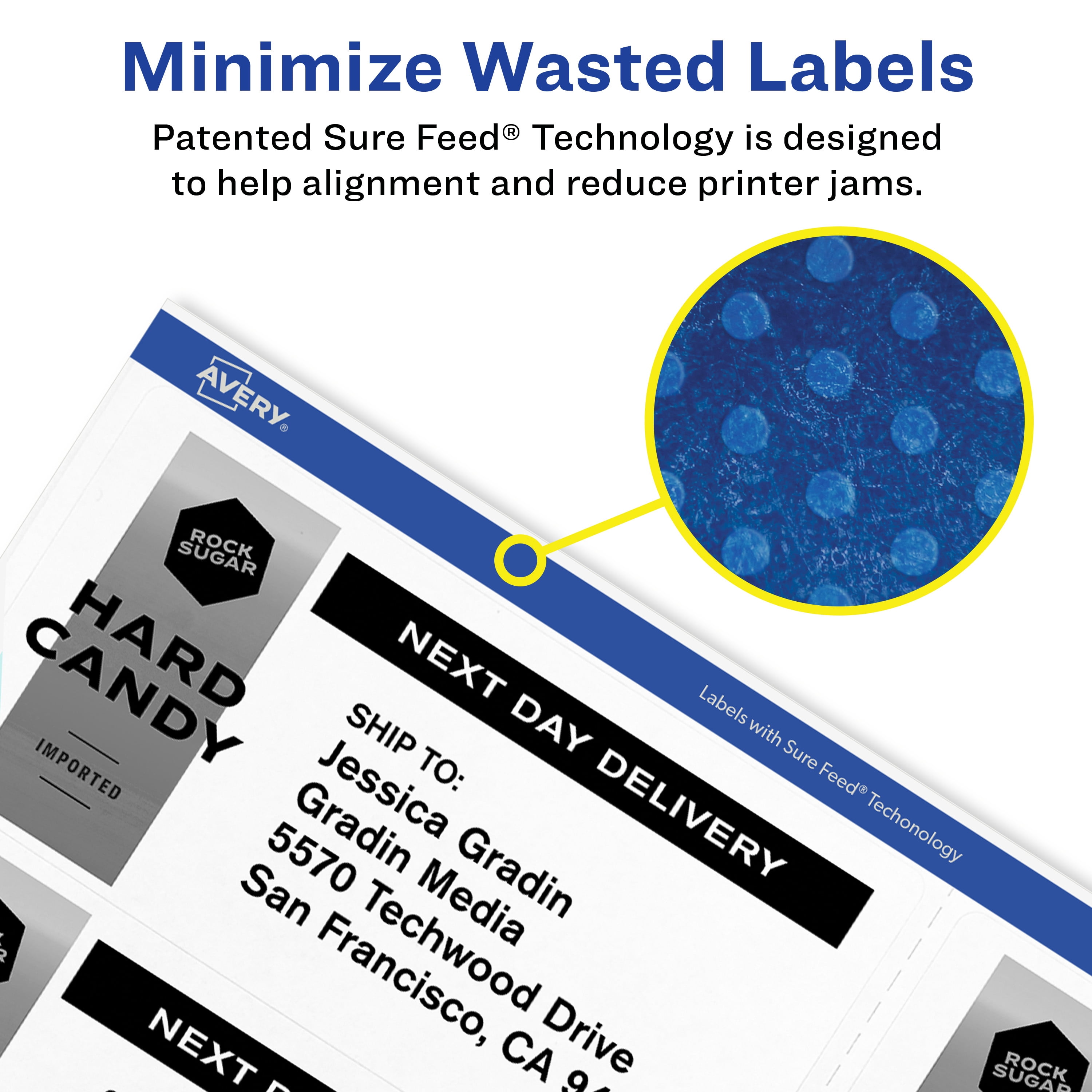 Avery Printable Shipping Labels, 2.5" x 4", 800 Labels (5817)