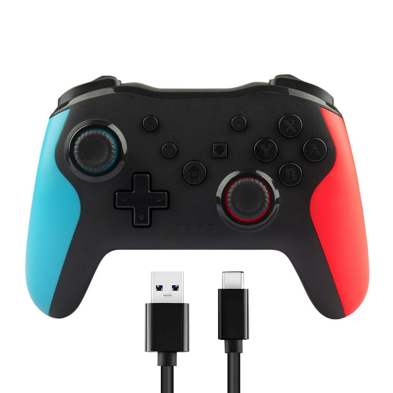fortov kalorie Skuldre på skuldrene Switch Pro Controller for Nintendo Switch/Lite/OLED, YUOY Wireless Switch  Controllers with Wake-Up / Turbo / Dual Vibration / Motion controls  (Classic Blue and Red) - Walmart.com