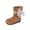Brown, variant on Girls Mid-Calf Boots Lace Bow Slouch Winter Casual Shoes for Toddler