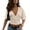 Beige, variant on Womens Deep V Neck T Shirt Short Sleeve Loose Tops Summer Casual Shirts, L