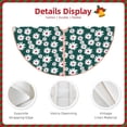 thumbnail image 3 of Sikiie Daisies Flowers Nativity Christmas Tree Skirt, Jesus Christian Winter Holiday Tree Mat Decoration(30-48IN)48", 3 of 6