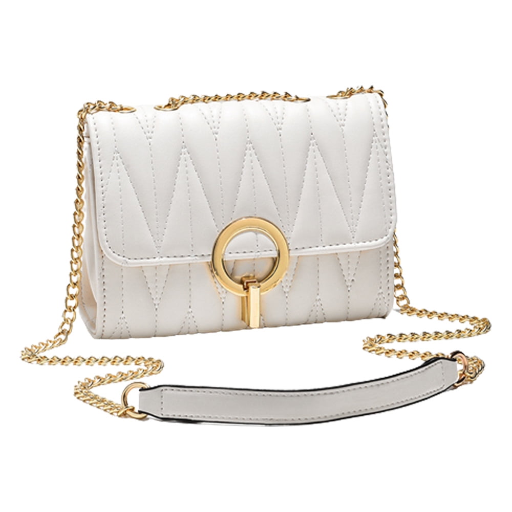White Women s Crossbody Bags Purses Chain Shoulder Bag for Women Casual Clutch Handbag Walmart