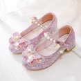 thumbnail image 1 of Zapatos de princesa para niñas, moda de primavera y otoño, zapatos de tacón alto, zapatos individuales para niños, zapatos de cristal con mariposas, zapatos de cuero para bebés, otoño, 1 of 6