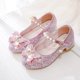 thumbnail image 1 of Zapatos de princesa para niñas, moda de primavera y otoño, zapatos de tacón alto, zapatos individuales para niños, zapatos de cristal con mariposas, zapatos de cuero para bebés, otoño, 1 of 6