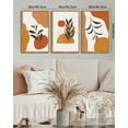 thumbnail image 4 of SHENIFY Orange Boho Wall Art 16x24in3pcs Natural Framed Botanical Mid Century Modern Painting Neutral Bohemain Sage Decor Artwork Prints Rustic Living Room Home Office, 4 of 7