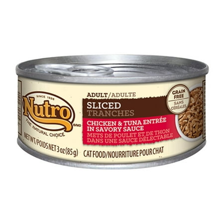 Nutro Adult Cat Sliced Chicken And Tuna Entree In Savory Sauce Canned Cat Food (Pack Of 24)