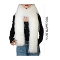 thumbnail image 6 of harmtty Women Scarf Solid Color Imitation Turkey Feathers Long Scarf Autumn Winter Warm Scarf Daily Party Street Wear, 6 of 8