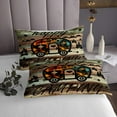 thumbnail image 3 of Erosebridal Rustic Camper Coverlet Set King, Happy Camping Bedding Set, Old Barn Door Decor, 3pcs, 3 of 5
