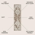 thumbnail image 3 of JONATHAN Y MODERN PERSIAN 2 x 8 Runner Rug, Alhambra Ornate Medallion - Brown/Cream, MDP400B-28, 3 of 9