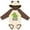 Natural & Brown w Ears, variant on My Papa Loves Me Boys Frog Boys Long Sleeve Baby Bodysuit