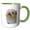 Green/White, variant on 3drose, Grumpy Terrier Dog with Long White Hair Covering Eyes, 11oz Mug