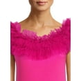 thumbnail image 4 of Love by Design Women's Juniors Powder Puff Tulle Ruffle Bodysuit, 4 of 6