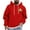 Red, variant on Riecok Mens Sweatshirt Hoodie Drawstring Pullover Long Sleeve Tops with Pocket Stylish Hoodies Beige 2XL