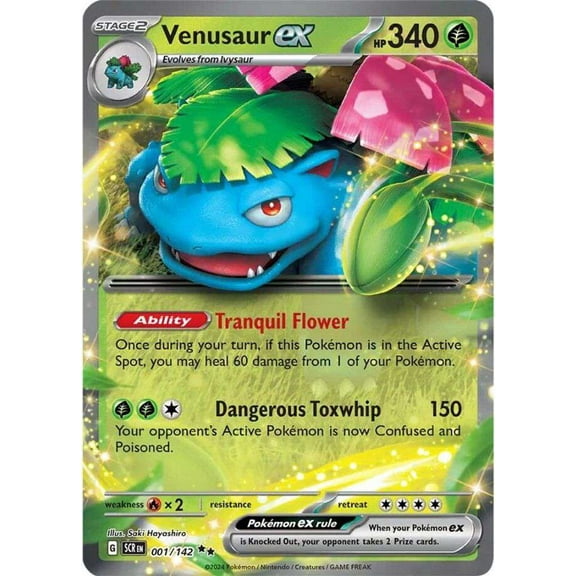 Pokemon Stellar Crown Double Rare Venusaur ex #1
