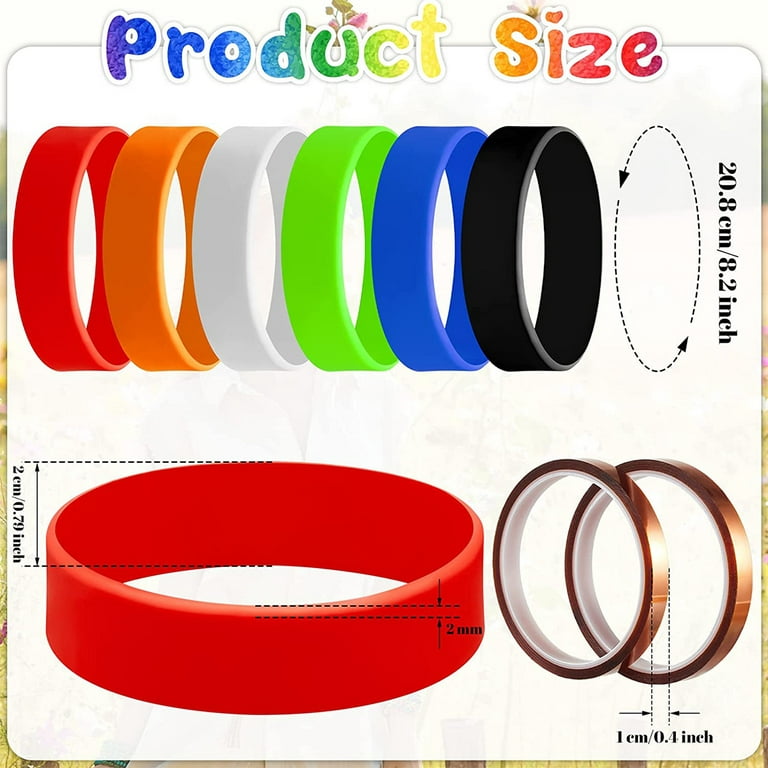 Silicone Bands Compatible With Sublimation Tumbler, With 1 Heat-resistant  Tape