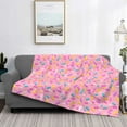 thumbnail image 2 of Honeii Donut print throw blanket, crafted from cozy cotton flannel, offers versatile home decor as a bedding suitable for all seasons.-50"x40", 2 of 6