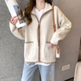thumbnail image 5 of Vedolay Womens Tops Casual Work 3/4 Sleeve Light Jacket Beige,One Size, 5 of 5