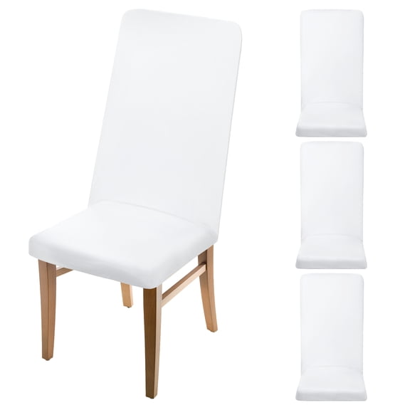 4Pack Dining Room Chair Covers, 45-55cm Parson Chair Slipcover, White