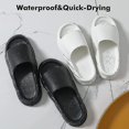 thumbnail image 3 of Kuddtofflor för Kvinnor och Män Molntofflor Halkfria Snabbtorkande Badrumstofflor, Öppen Tå Mjuka Tjocka Tofflor Vita, 3 of 5