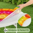 thumbnail image 5 of Colorful Tie Dye Mandala Pattern Round Fitted Tablecloth with Elastic Edge,Dining Table Cover Waterproof,Outdoor Round Tablecloth for Camping,Dining,Indoor and Outdoor, 5 of 7