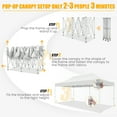 thumbnail image 4 of COBIZI 10x20 pop-up Canopy Heavy Duty Canopy Tent for Parties Event Wedding, Commercial Outdoor Canopy Easy Up, All Season Wind UV 50+ & Waterproof Gazebo with Roller Bag, Thickened Legs,white, 4 of 9