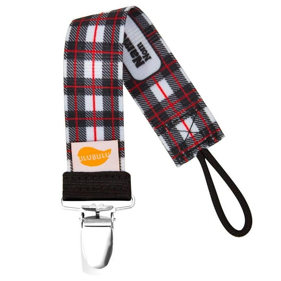 Universal Pacifier Clip - Ulubulu - Lumber Plaid Black