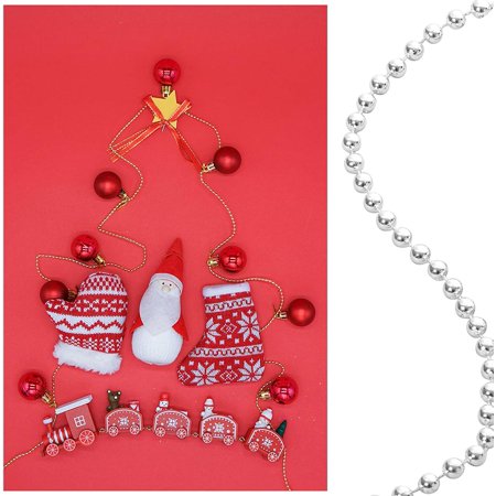 Download 10m Christmas Ornaments Beads Christmas Tree Beads Strands For Christmas Decoration And Diy Craft Jewelry Making Bridal Bouquet Party Decor Table Decoration Shiny Beads Chain Silver Walmart Canada PSD Mockup Templates
