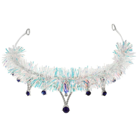 WHAMVOX Princess Tiara Crown For Women Alloy Wedding Headpiece With Blue Rhinestones Bride Decorations For Prom Party Bridal Shower