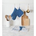 thumbnail image 3 of Contemporary Home Living Windowpane Microfiber Cotton Dishcloths - 12" - Cobalt Blue and White - Set, 3 of 5