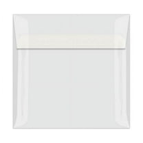 LUXPaper Square Invitation Envelopes, 7 1/2 x 7 1/2, 30 lb. Clear Translucent, 50 Pack