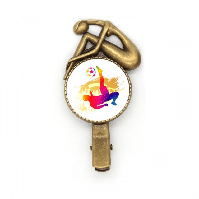 Aclamado futbolista Bicycle Kick Broche broche broche broche Metal retro
