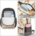 thumbnail image 4 of Corgi and Bone Beige Pattern 17" School Backpacks for Teens,Waterproof Oxford Fabric,S-Shape Padded Straps for School,Travel,Hiking,Camping, 4 of 6
