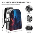 thumbnail image 4 of Susaid Bold Black and White Leaves Orange Print Clear Backpack See Through Transparent Plastic Clear Bookbags for School, College, Stadium,Work, 4 of 7