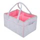 thumbnail image 3 of Organizador De Pañales Para Bebé, Múltiples Compartimentos, Bolso De Mamá, Soporte De Maquillaje De Viaje De Fieltro, Gris Claro Y Rosa, 3 of 7