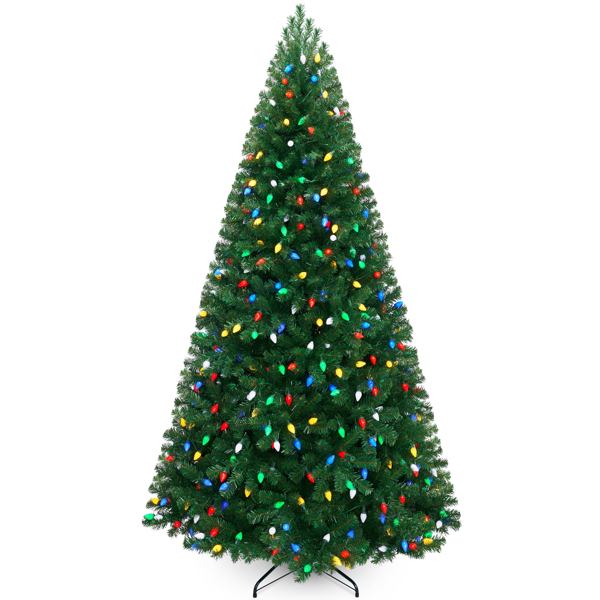 Best Choice Products 6ft Artificial Christmas Tree with C7 Twinkling Lights, Pre-Lit Spruce, 250 Lights