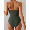thumbnail image 2 of SOMER One Piece Swimsuit for Women Tummy Control Ring Linked Monokini Bathing Suit Cutout Swim Suit, 2 of 5